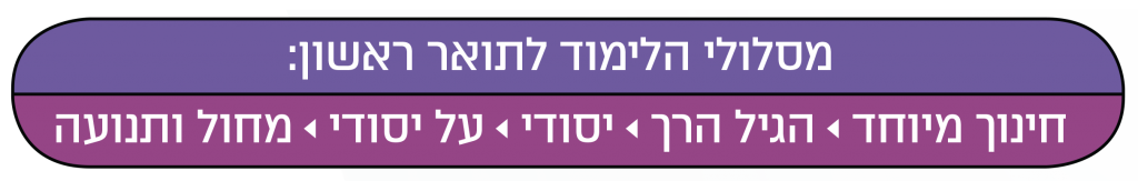 מסלולי הלימוד לתואר ראשון